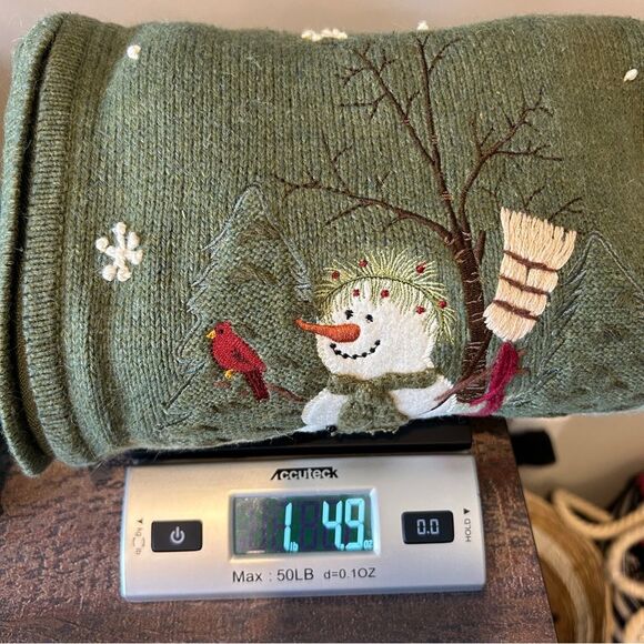 Croft & Barrow Women's Winter Snowman Fleece Zip up Sweater Size Large - Picture 13 of 13